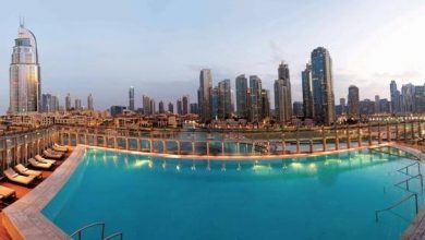 مسابح اسطح الفنادق في دبي