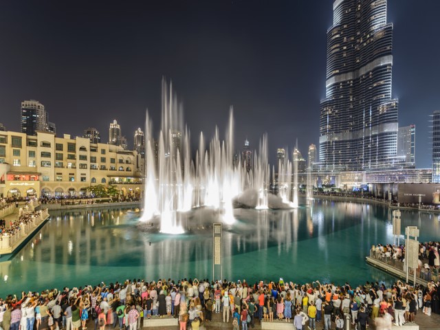 Dubai Fountain show times